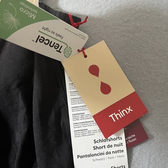 NWT‎ Thinx 1X Heavy Period Sleep Shorts in Black #6024 Women - Picture 8 of 12